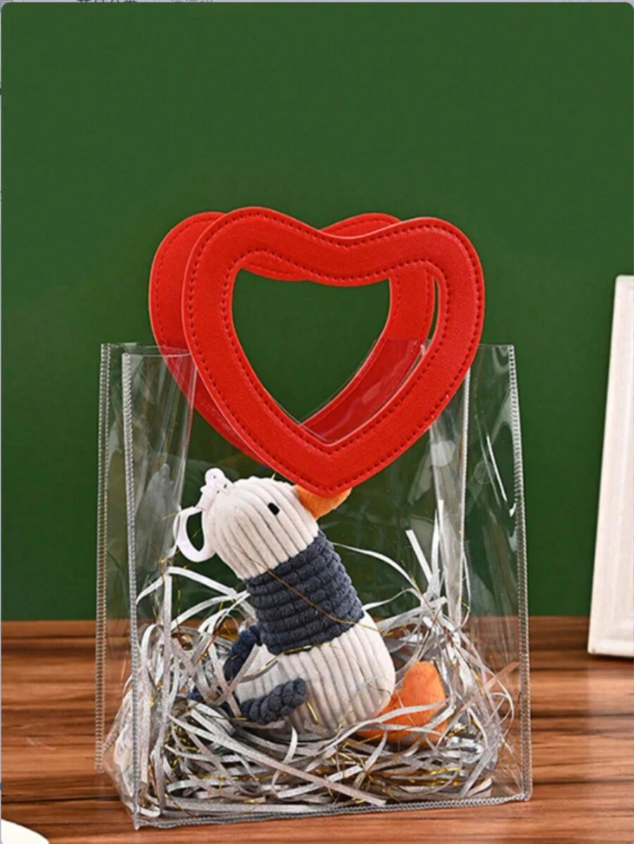 1pc PVC Gift Bag With Handles, Reusable Plastic Party Favor Bags, Transparent Wedding Bridal Show... | SHEIN