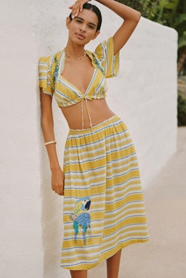 Celandine Copacabana Midi Skirt | Anthropologie (US)