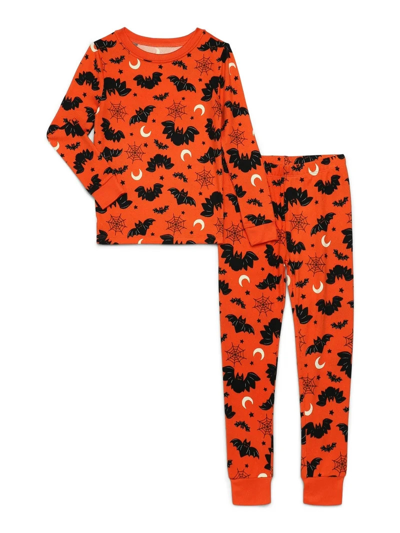 Halloween Boys Long Sleeve Top and Pants Tight Fit Sleep Set from Way to Celebrate, 2-Piece, Size... | Walmart (US)