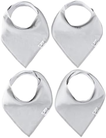 Copper Pearl 4 Pack Soft Cotton Baby Bibs for Drooling and Teething, Absorbent Drool Bibs for Bab... | Amazon (US)