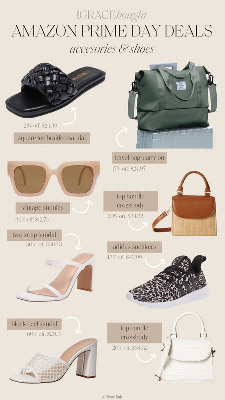 Amazon prime day deals: Amazon has all your accessories and shoes on sale during prime day including these square toe braided sandals, travel bags, carry-on bags, vintage Sonny’s, top handle Crossbody bags, to strap sandal heels, Adidas sneakers, and block heel sandals

#LTKsalealert #LTKxPrimeDay #LTKFind