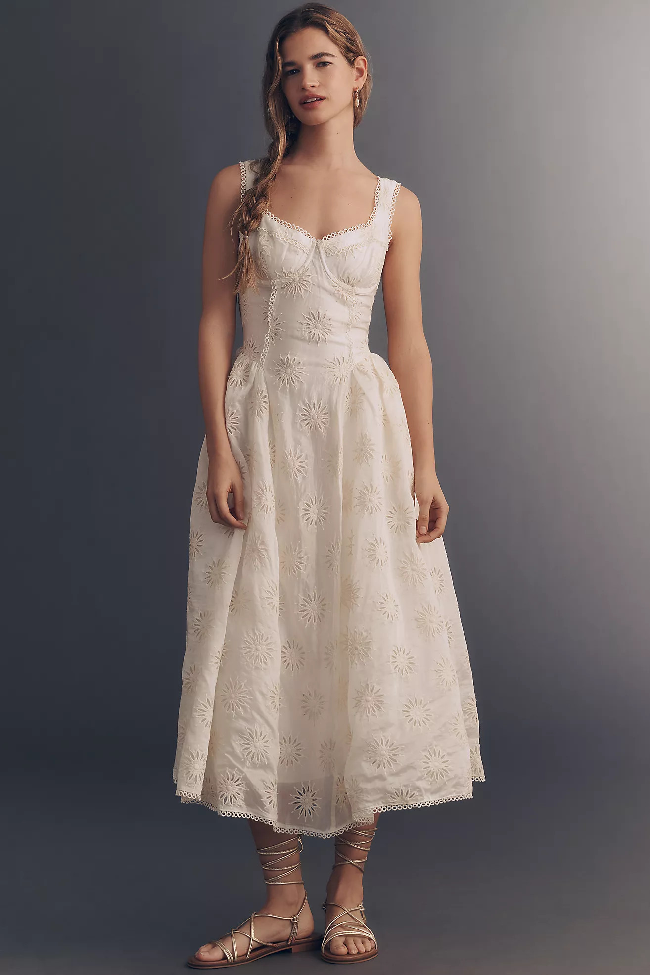 ASTR The Label Caerwyn Corset Midi Dress | Anthropologie (US)