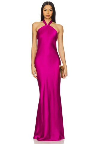 Runaway The Label Chara Maxi Dress in Magenta from Revolve.com | Revolve Clothing (Global)