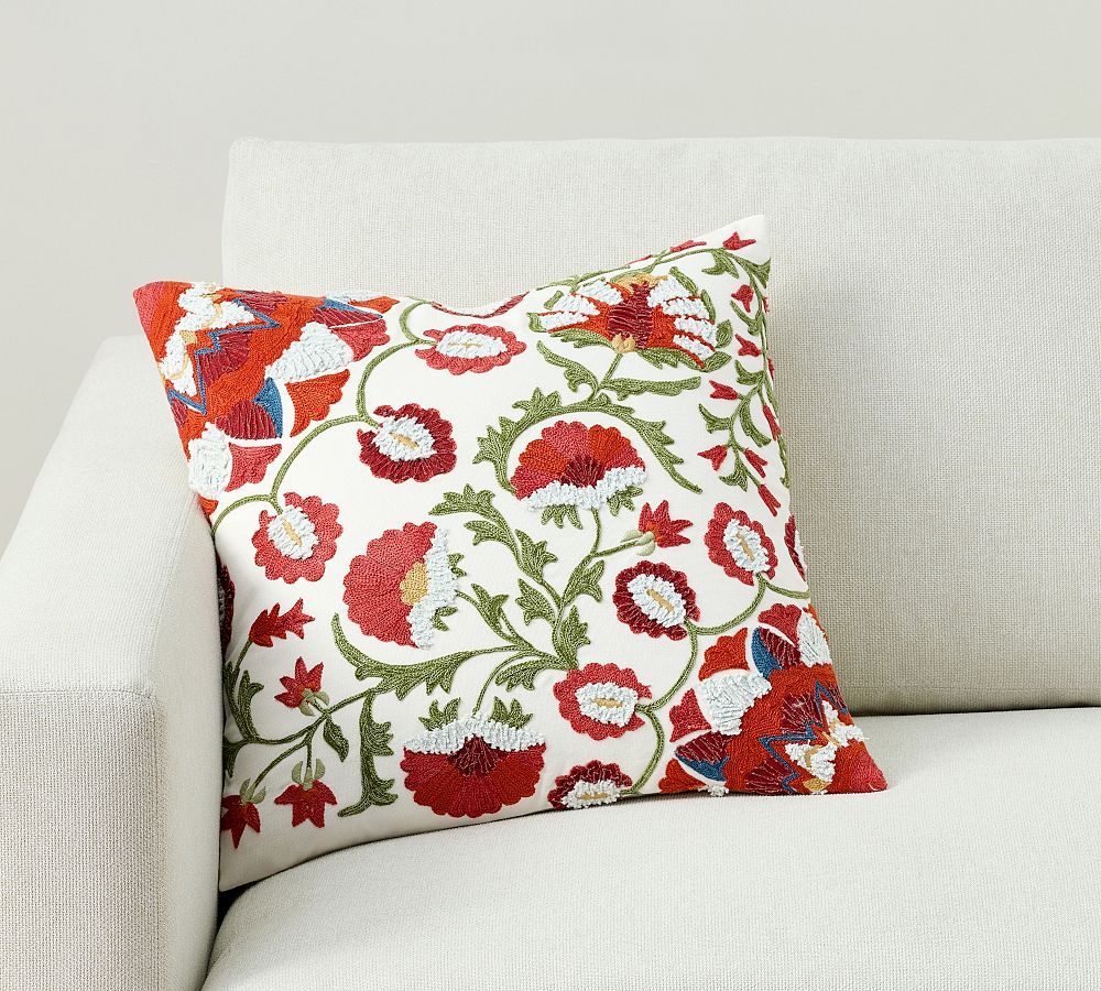 Delilah Embroidered Pillow | Pottery Barn (US)