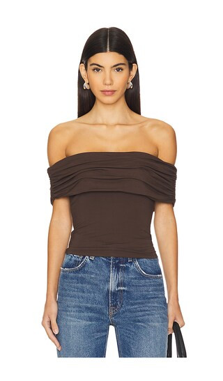 x REVOLVE Whittney Top in Espresso Brown | Revolve Clothing (Global)