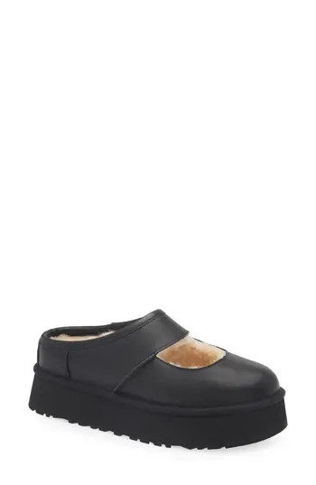 UGG® Bea Genuine Shearling Lined Platform Mary Jane in Black at Nordstrom Rack, Size 8 | Nordstrom Rack