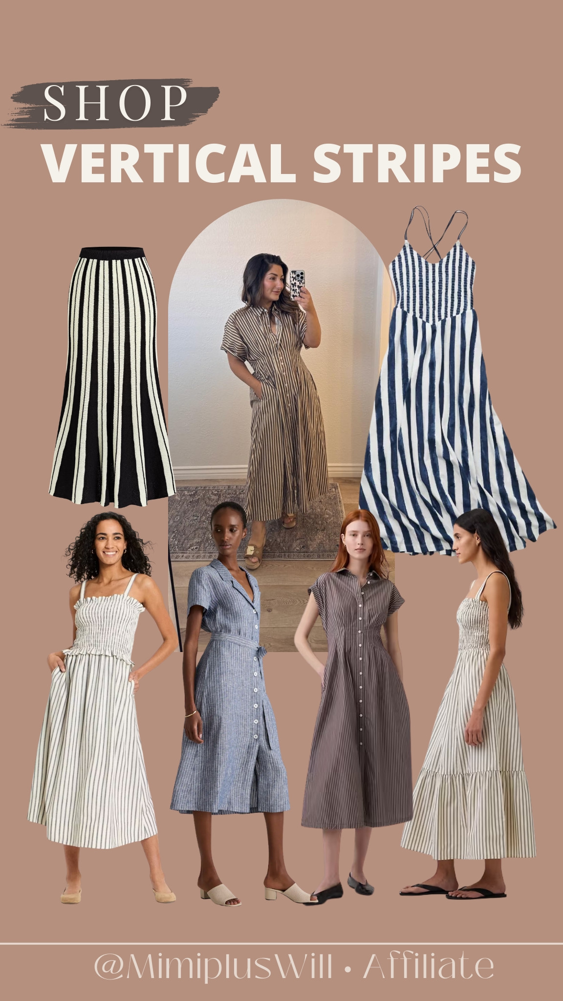 One secret to wearing stripes if you’re petite: go vertical! 
Plus if it’s a midi or maxi length it will really elongate you! 

I wear a size small 
5’0” 140lbs 

#LTKSeasonal #LTKSaleAlert #LTKPetite