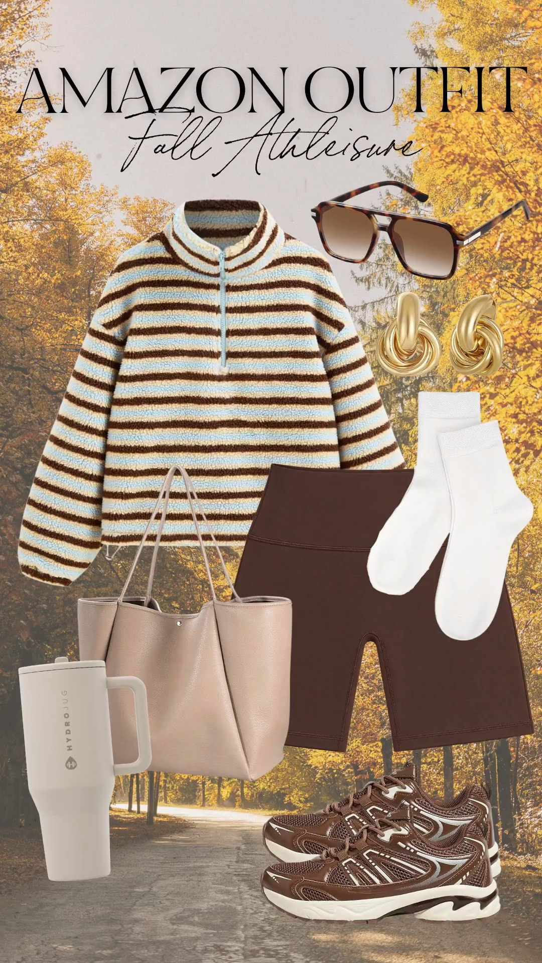 Amazon fall Athleisure
Fleece sweatshirt,
Amazon Athleisure, mom outfit, striped zip up, active style