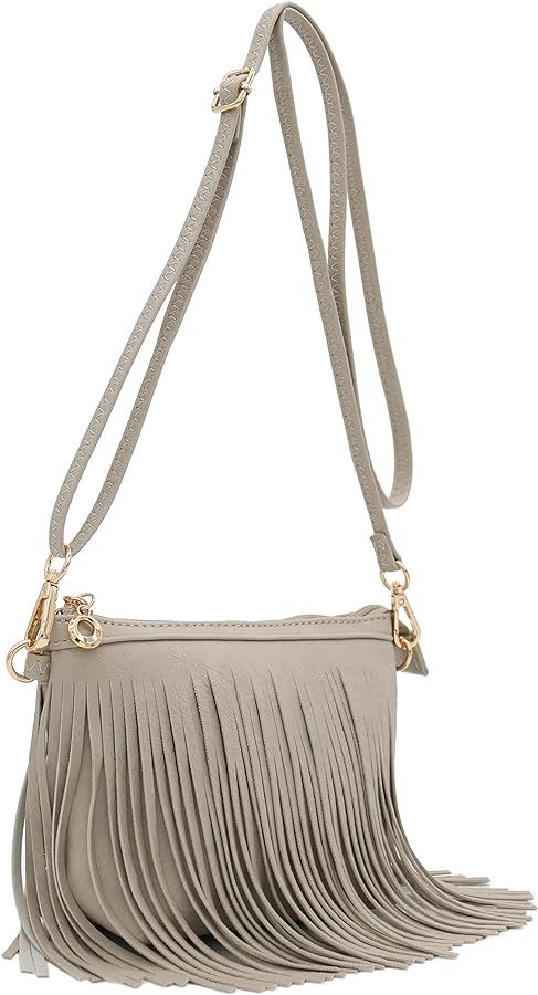 FashionPuzzle Small Fringe Crossbody Bag with Wrist Strap | Amazon (US)