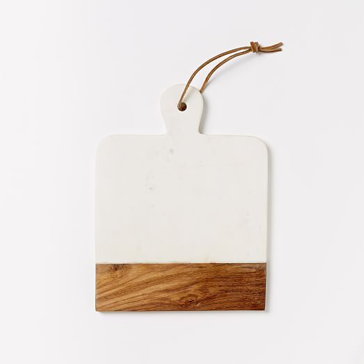 Marble + Wood Cutting Board, Rectangle | West Elm (US)