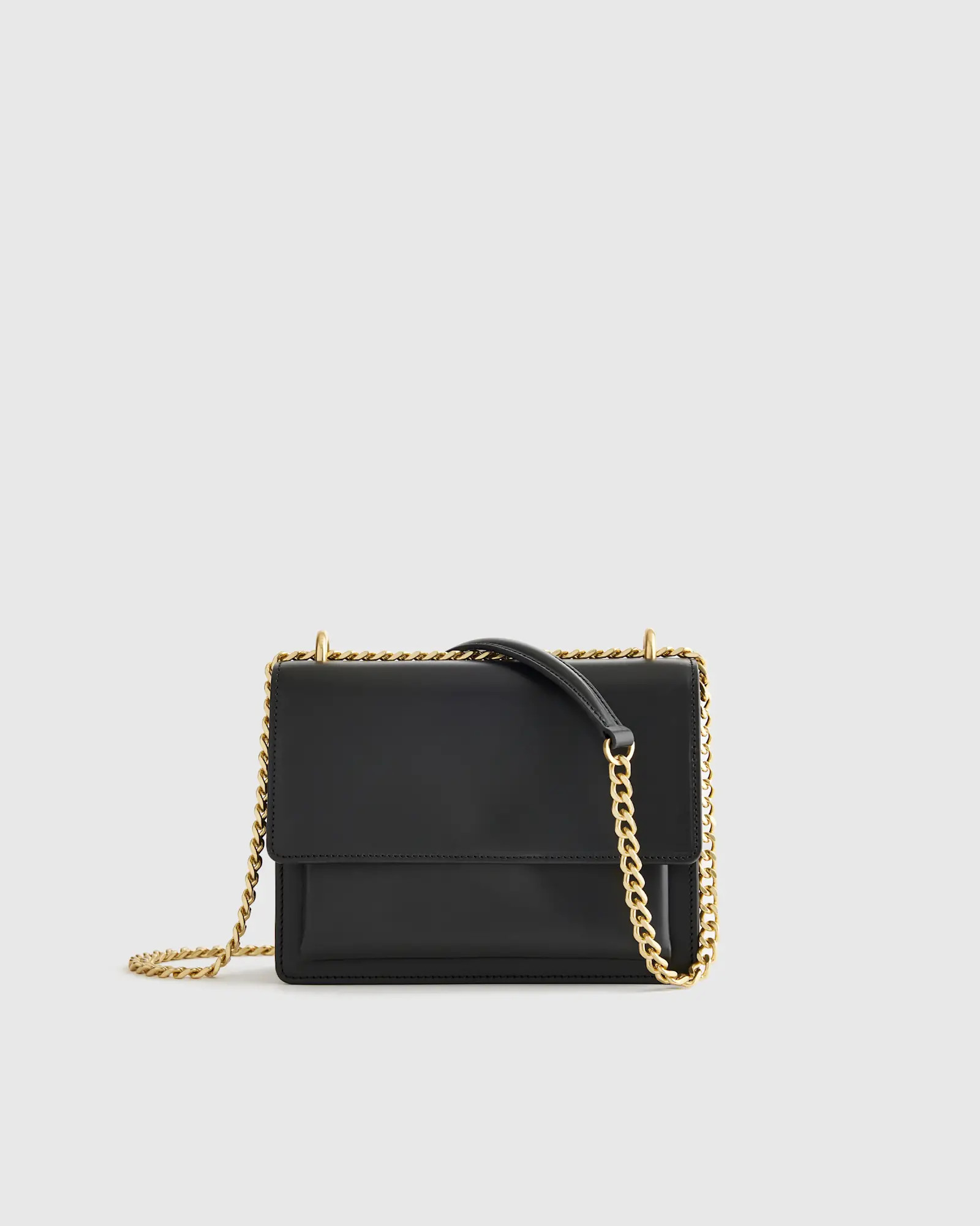 Italian Leather Flap Convertible Shoulder Bag | Quince