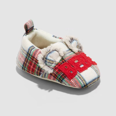 Toddler Bebe Oso Plaid Bootie Holiday Slippers - Wondershop™ | Target