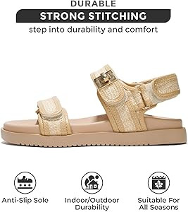 Project Cloud Genuine Leather Platform Sandals Women Footwear - Comfortable and Adjustable Strapp... | Amazon (US)