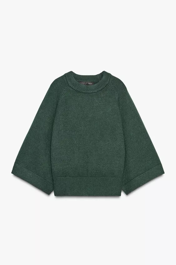 WIDE SLEEVE KNIT SWEATER | Zara Canada