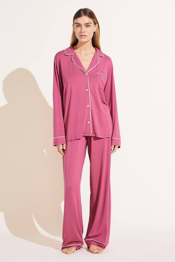 Gisele TENCEL™ Modal Long PJ Set - Raspberry/Ivory | Eberjey