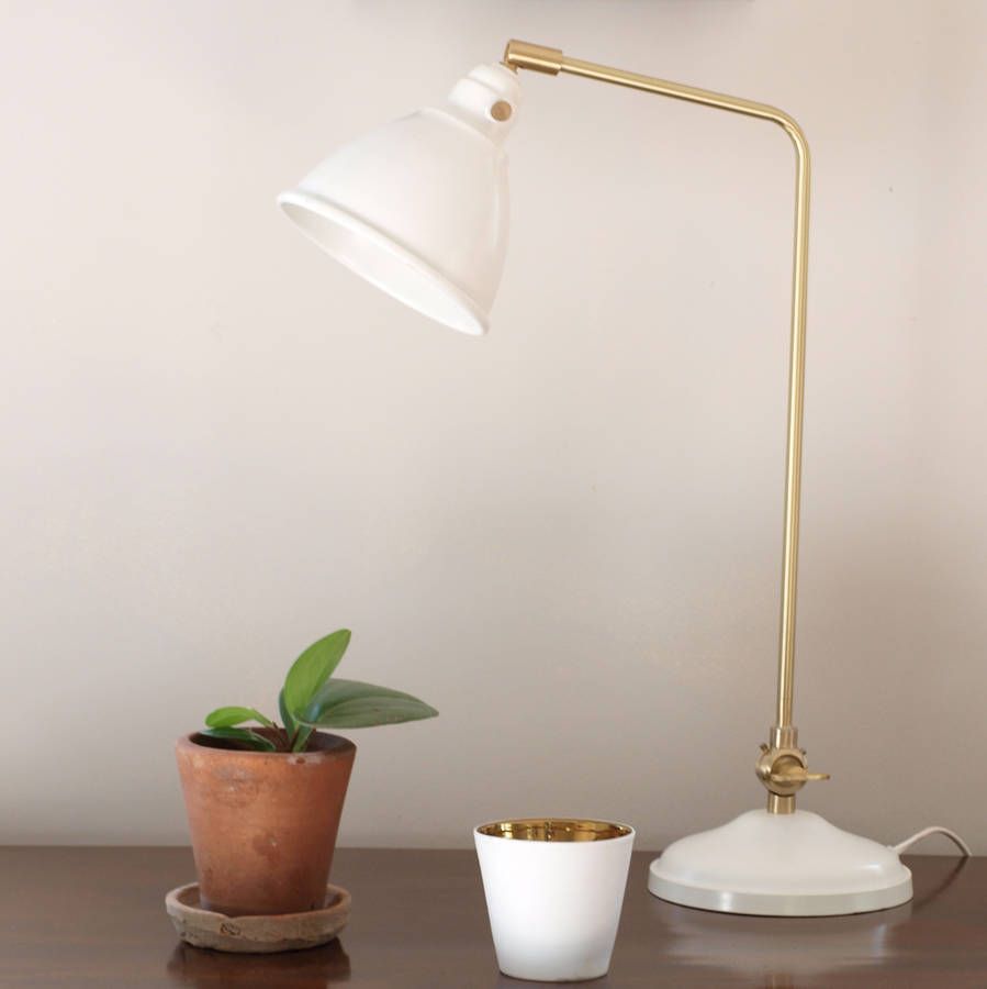 Idyll Home White And Gold Desk Lamp | Notonthehighstreet.com US