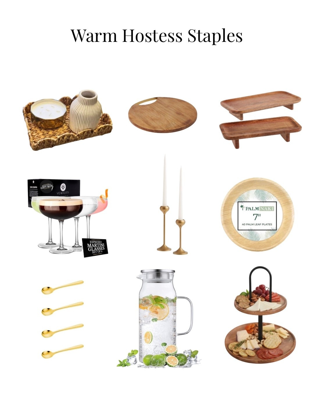Warm Hostess Staples 🤍

Wood, brass, and natural textures are the foundation of every table I set.

If your home leans warm, skip silver and start here.

💌 Send this to your hostess friend. 