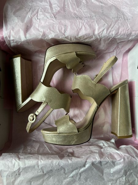 Platform Gold Heels by Pelle Moda

#LTKshoecrush #LTKstyletip