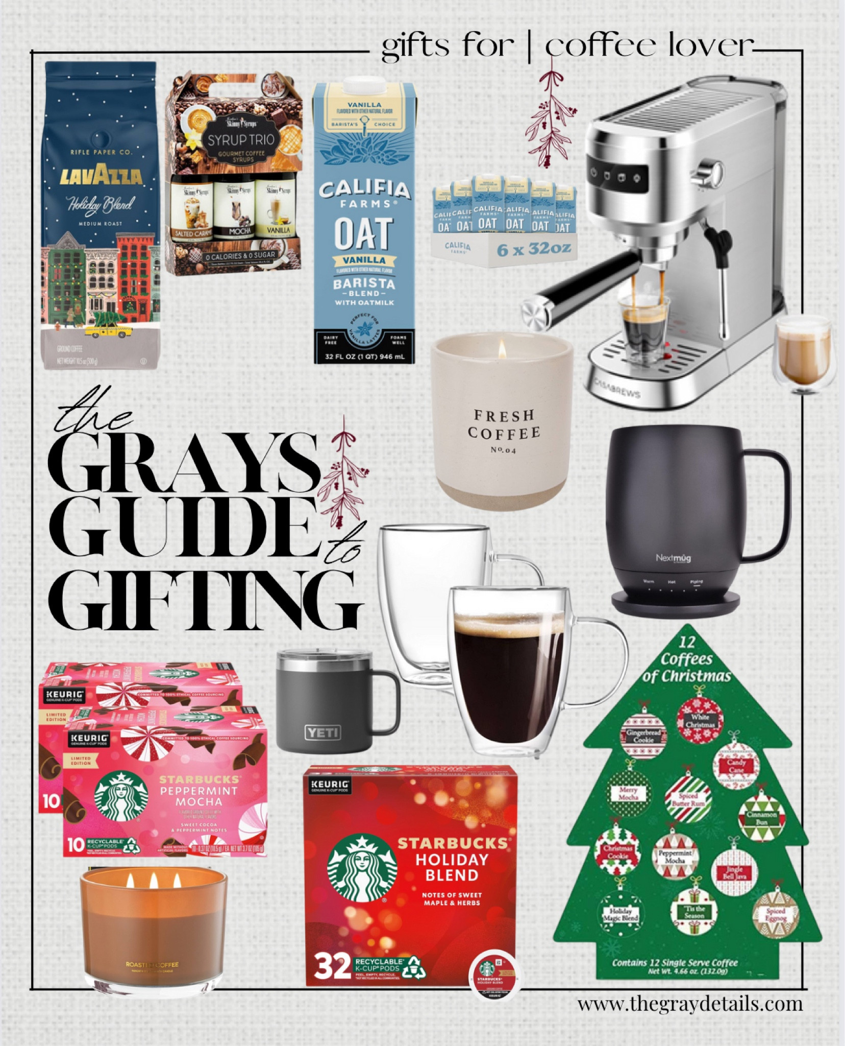 Gifts for the coffee lover 

Oat milk, coffee cup, coffee machine, holiday blend, kitchen, gifts for her, gifts for him, mother in law 



#LTKSeasonal #LTKHoliday #LTKGiftGuide