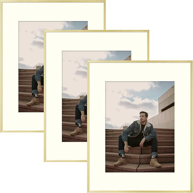 Golden State Art, 24x36 Aluminum Gold Photo Frame with Plexiglass - Swivel Tabs, Sawtooth Hangers... | Amazon (US)