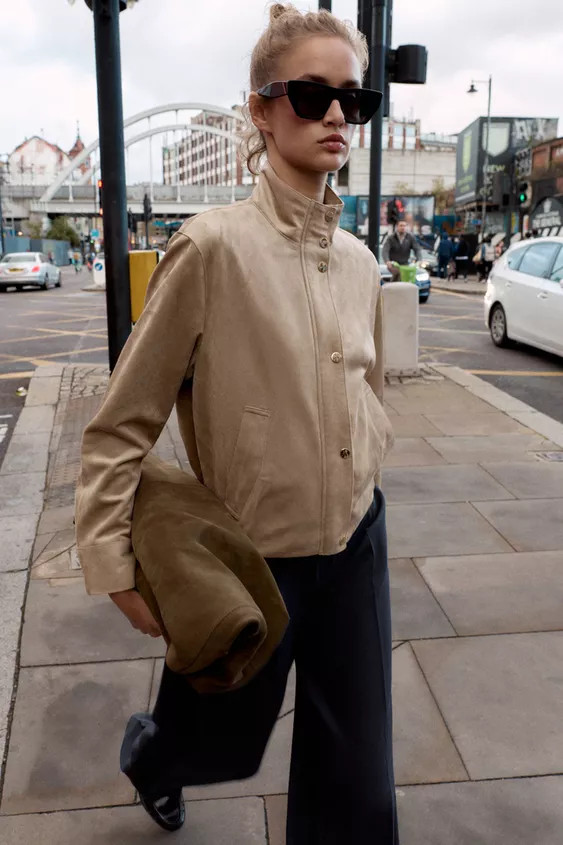 FAUX SUEDE JACKET | Zara US