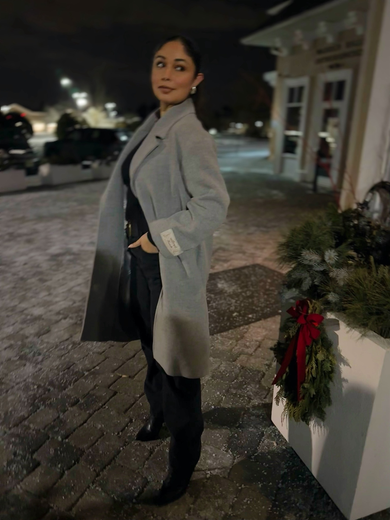 Date night outfit wool coat and black jeans from artizia 

#LTKMostLoved #LTKU #LTKVideo
