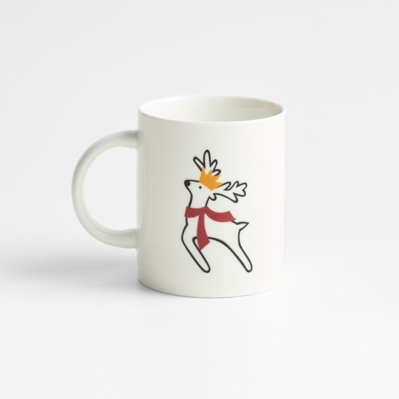 Joan Anderson 6-oz. Arctic Friend Reindeer Mini Christmas Mug + Reviews | Crate & Barrel | Crate & Barrel