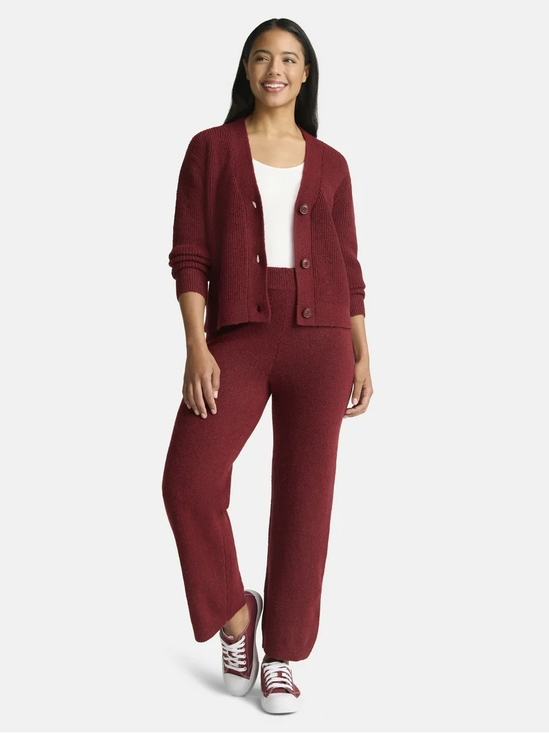 Time and Tru Women's and Women's Plus Cardigan and Pants Sweater Set, 2-Piece, Sizes XS-4X | Walmart (US)
