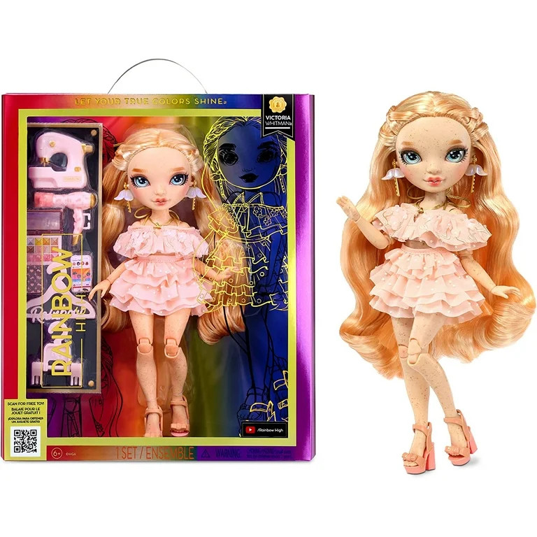 Rainbow High Victoria - Light Pink Fashion Doll, Freckles from Head to Toe. Fashionable Outfit & ... | Walmart (US)