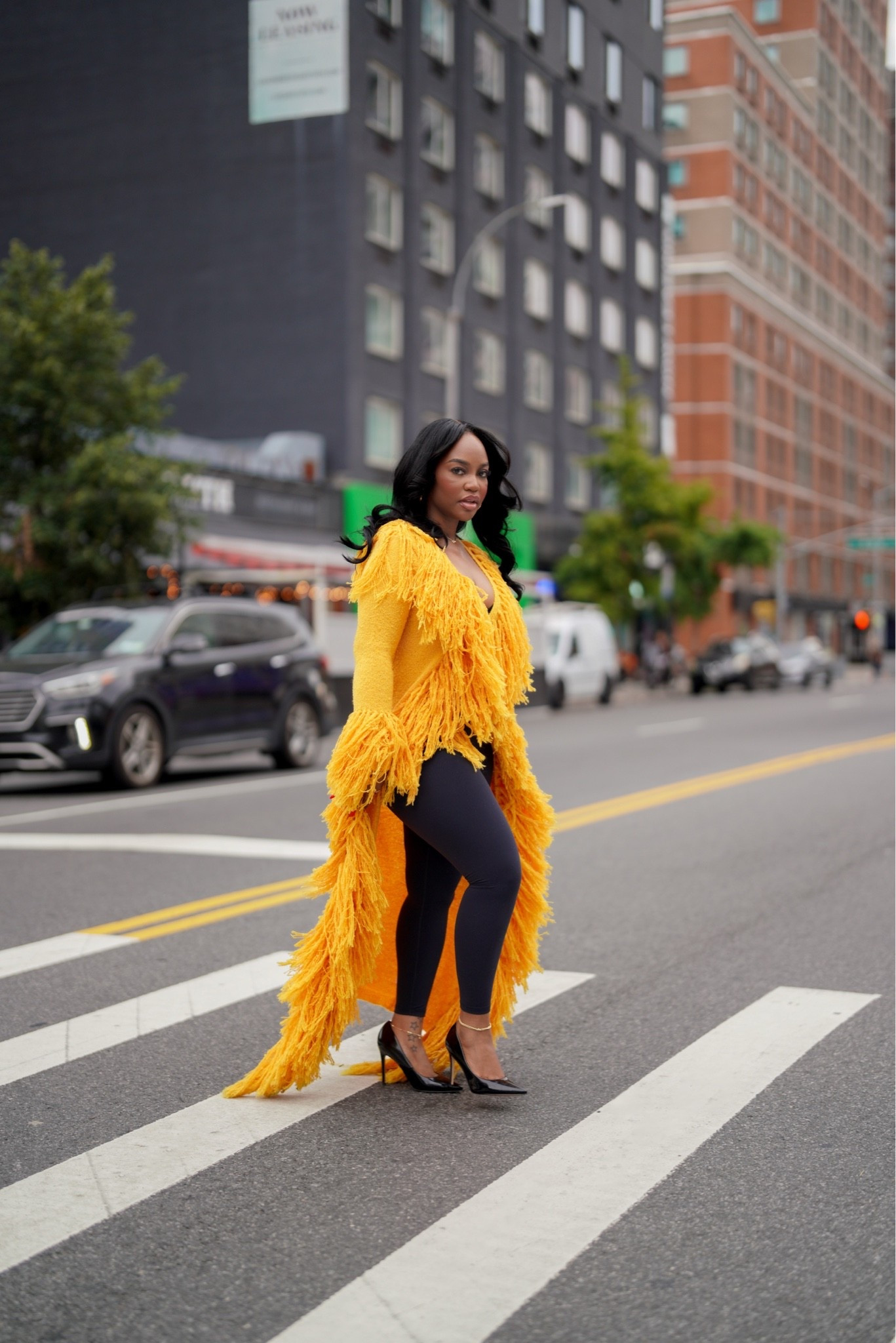 This fringe cardigan from @AKIRA  is a whole statement 💛 The texture, dramatic sleeves and extra-long fringe make it perfect for fall events, dinner, concerts or whenever the outfit needs a little drama. Style it with denim, a mini skirt or keep everything underneath simple and let the cardigan do the work. Wearing a size Small!

#LTKootd #LTKgrwm #LTKdayinmylife
