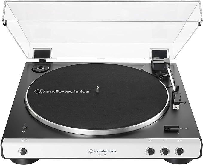 Audio-Technica AT-LP60XBT-WH Fully Automatic Bluetooth Belt-Drive Stereo Turntable, White/Black, ... | Amazon (US)