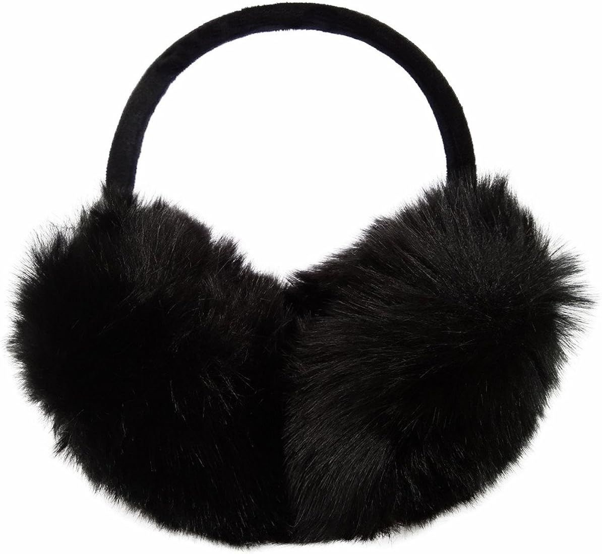 LETHMIK Womens Faux Fur Earmuffs Foldable Big Winter Outdoor Ear Warmers | Amazon (US)