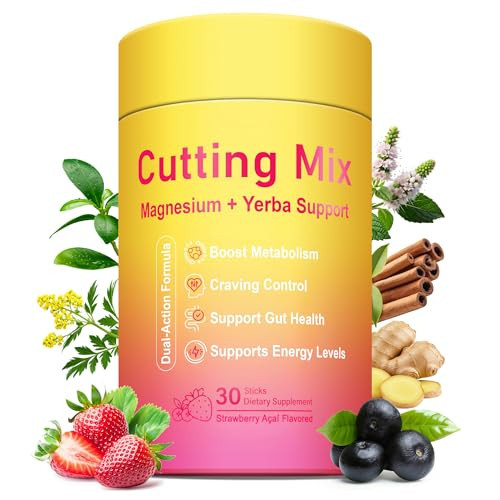 Yooloks Cutting Drink Mix – Berberine, 5-HTP, Yerba Mate & Magnesium, FOS | Supports Satiety Signaling, Energy & Gut Health | Strawberry Açaí Flavor – 30 Servings | Amazon (US)