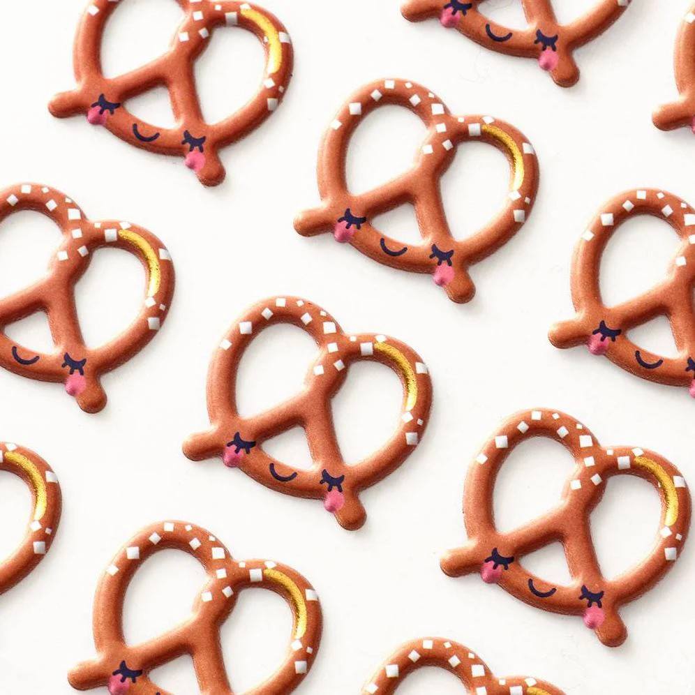 Pretzel Puffy Stickers | Paper Source
