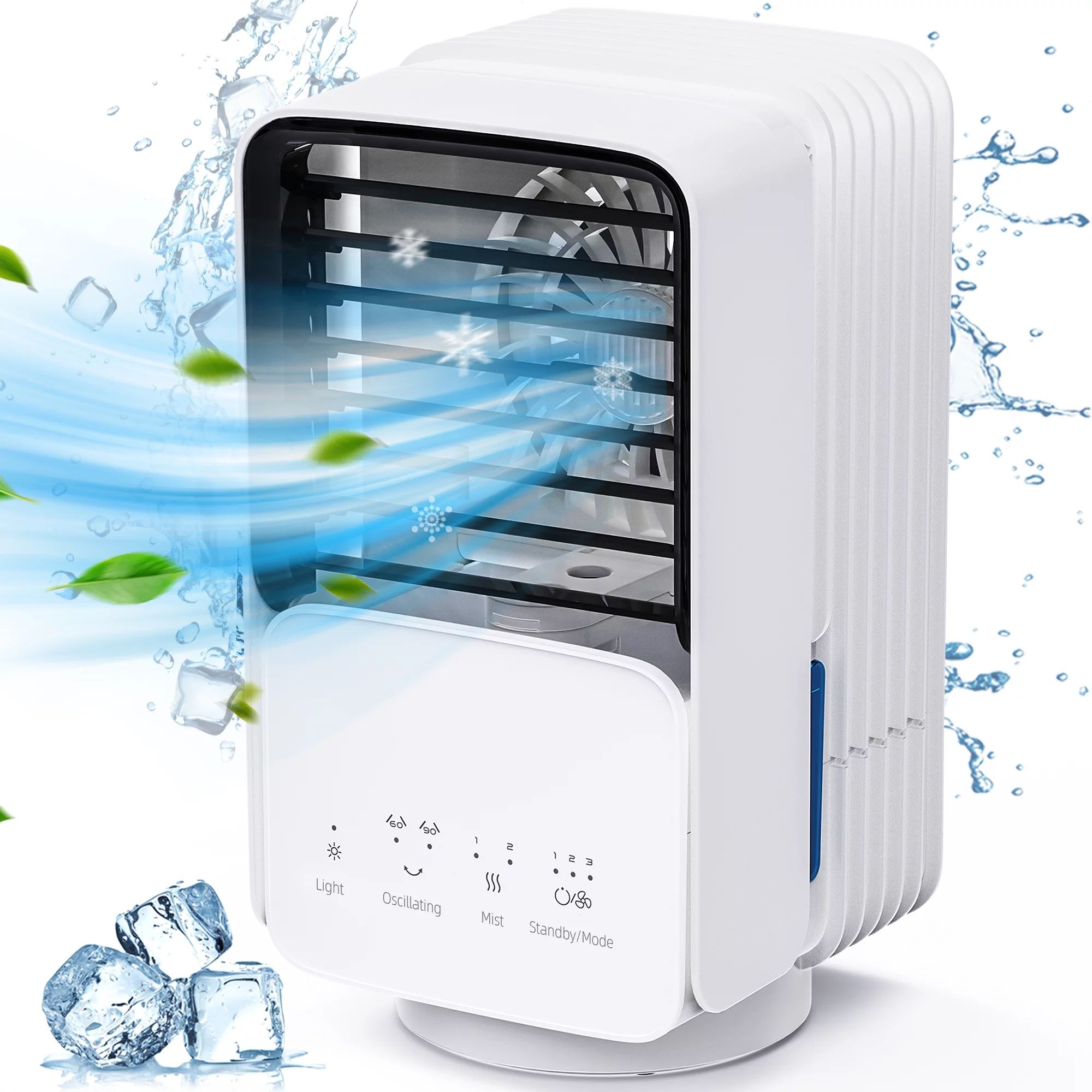 KLOUDIC Portable Air Conditioner Fan, Evaporative Air Cooler, USB Personal Desktop Cooling Fan wi... | Walmart (US)