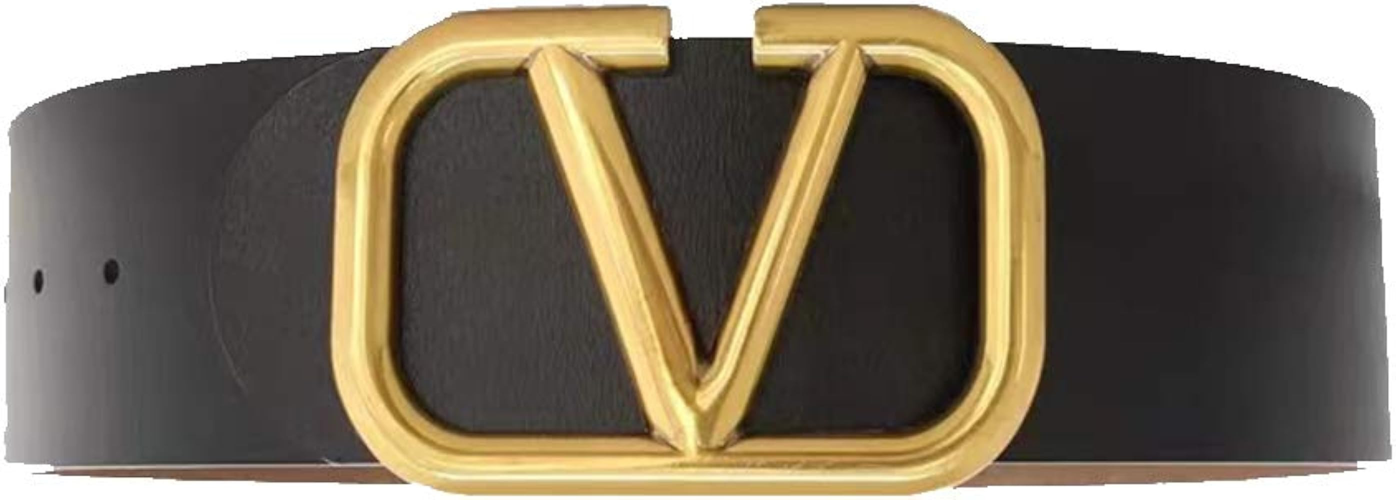 V Belt Buckle Black Brown Leather 7cm Width Belts for Women Plus Size | Amazon (US)