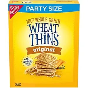 Wheat Thins Original Whole Grain Wheat Crackers, Party Size, 20 oz Box | Amazon (US)