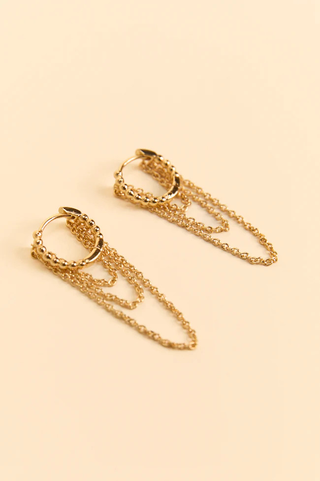 Sawyer 14K Gold Dipped Chain Huggie Earring FINAL SALE | Pink Lily