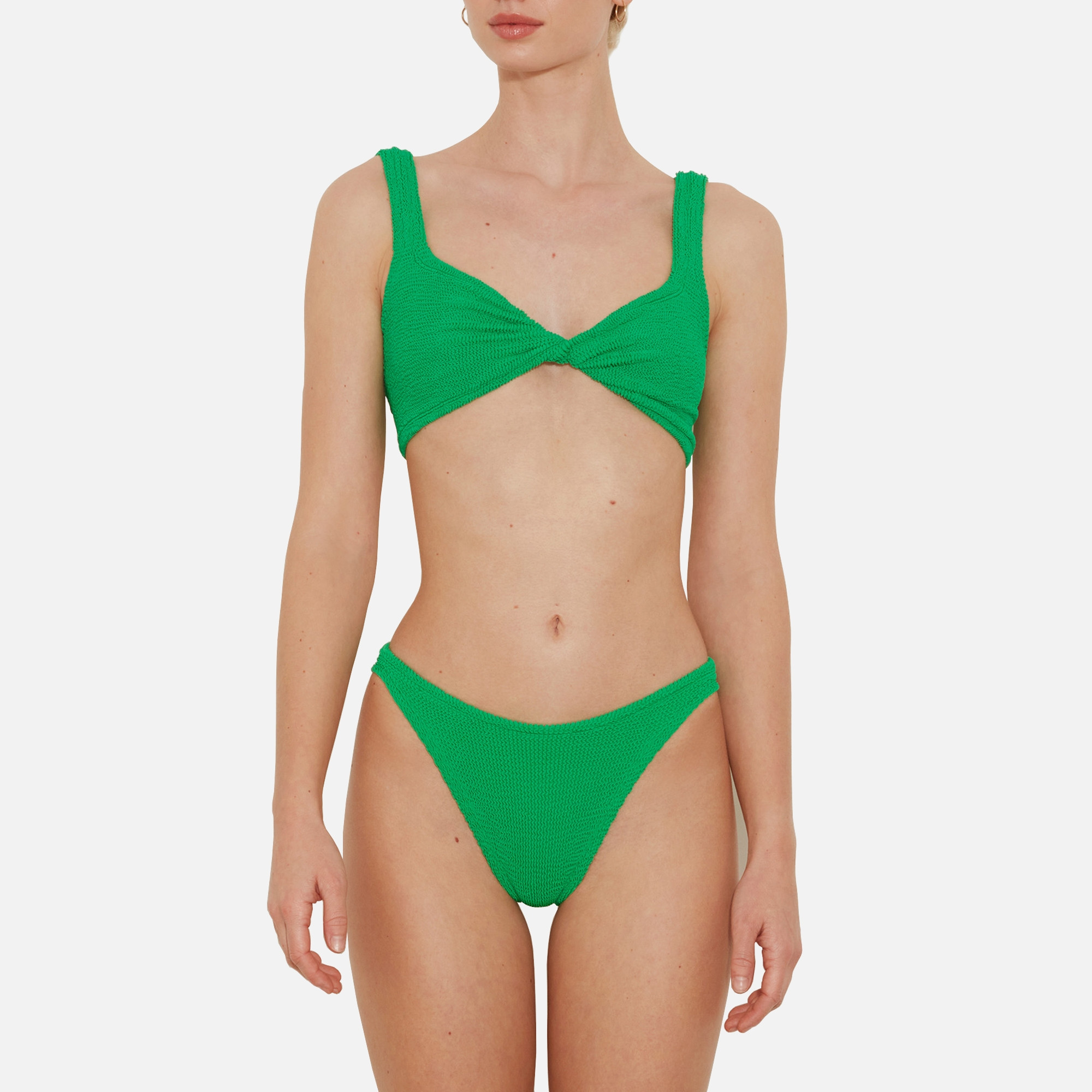 Hunza G Juno Seersucker Twisted Bikini | Coggles | Coggles (Global)
