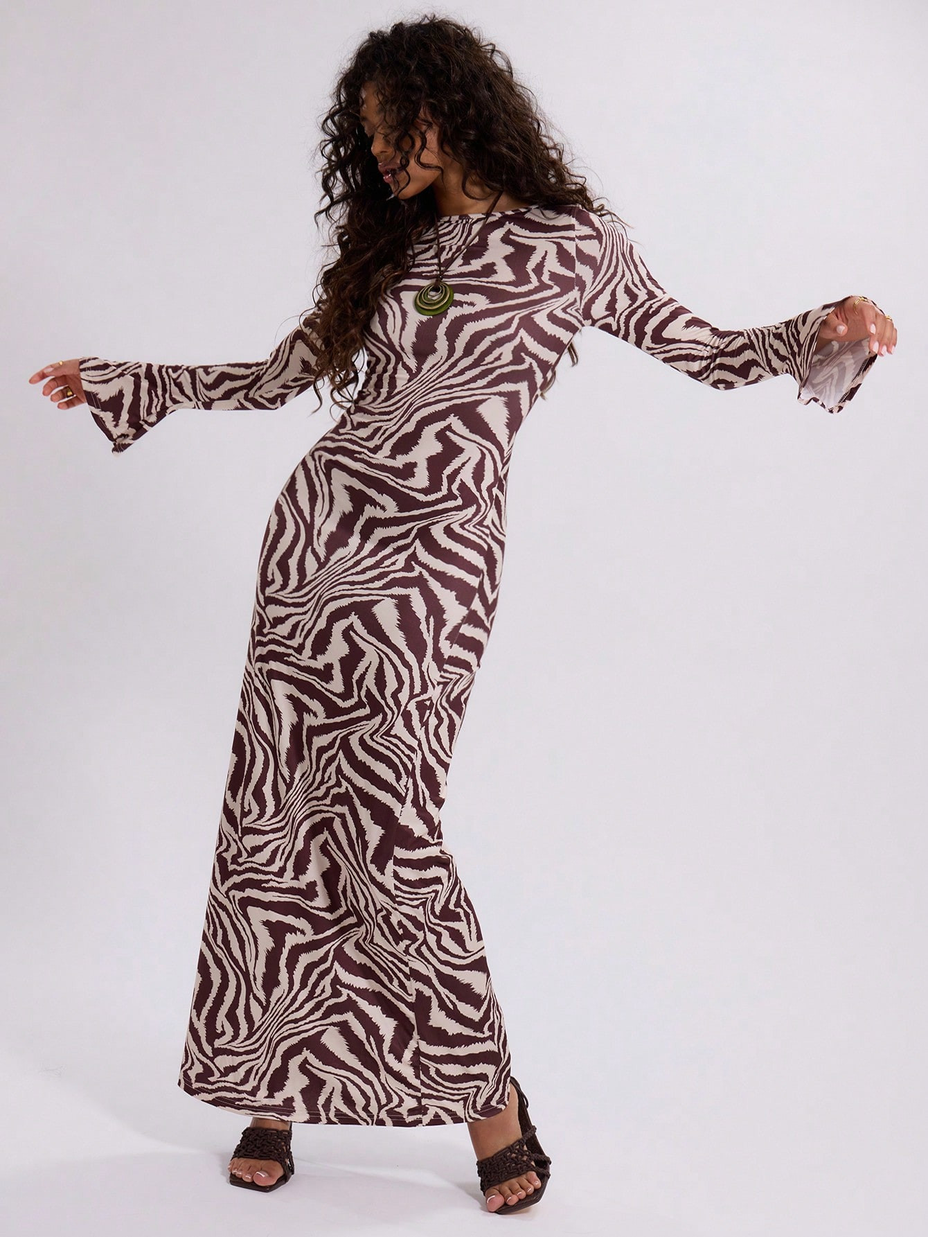 MUSERA Robe imprimée en Slinky pour l'été | SHEIN