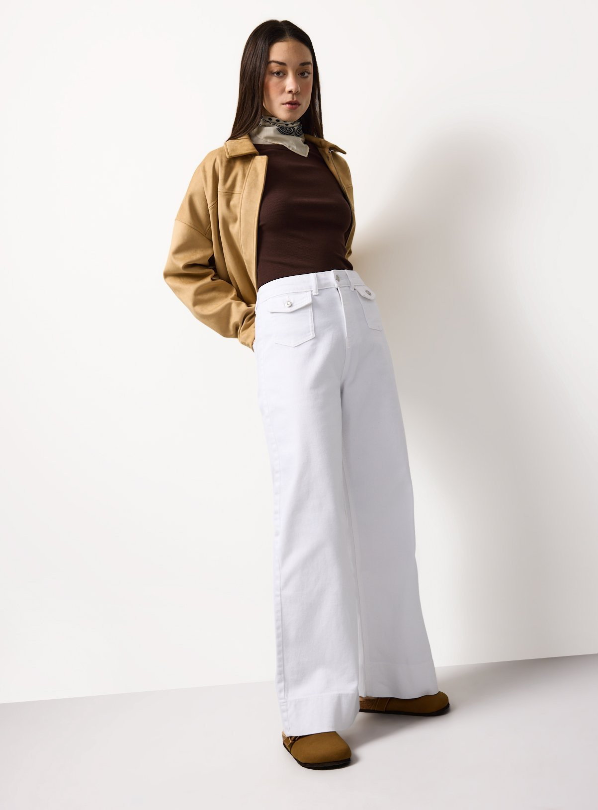 White Flared Leg Denim Jeans 12L | argos.co.uk