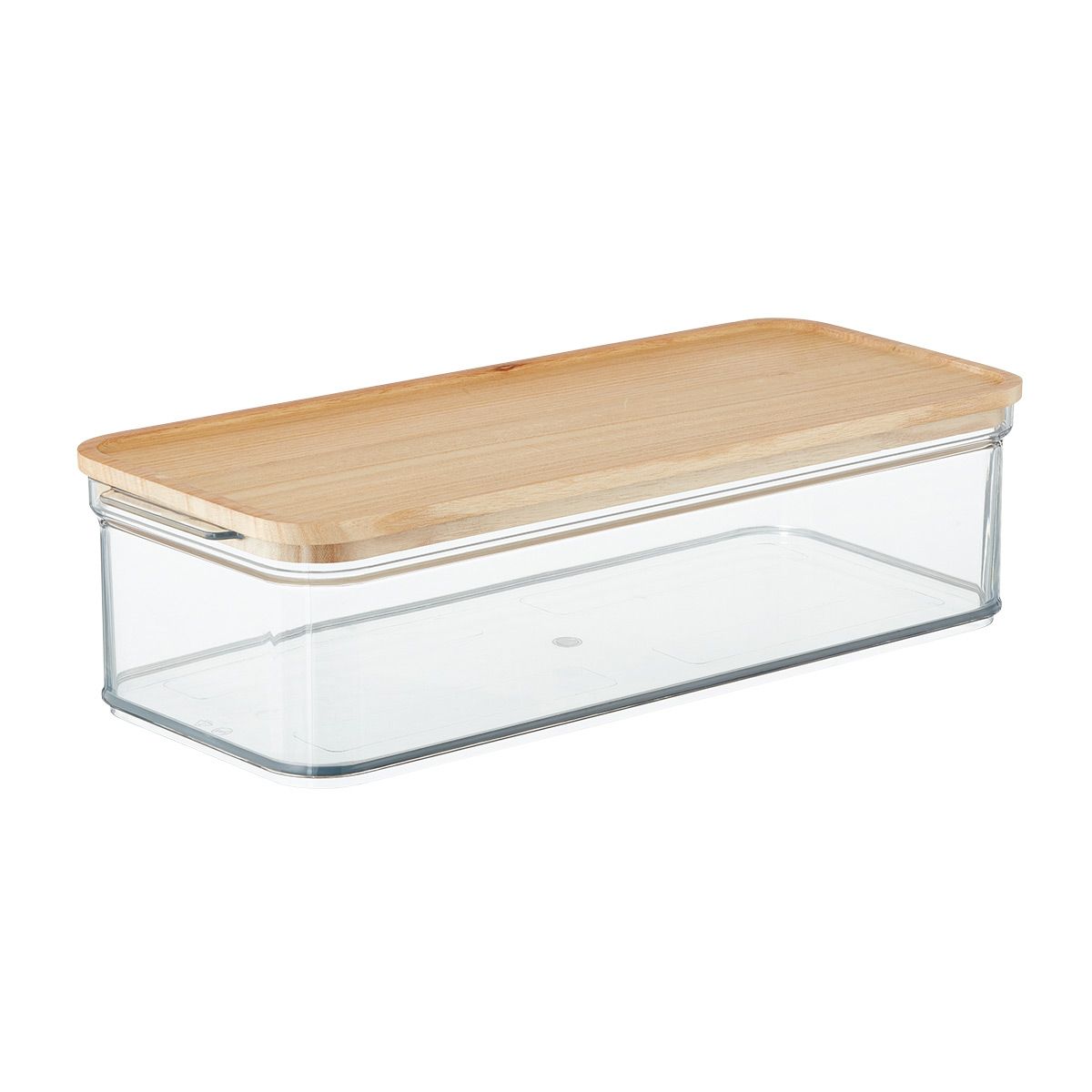 Rosanna Pansino x iD Extra Large Organizer w/ Wood Lid Clear | The Container Store
