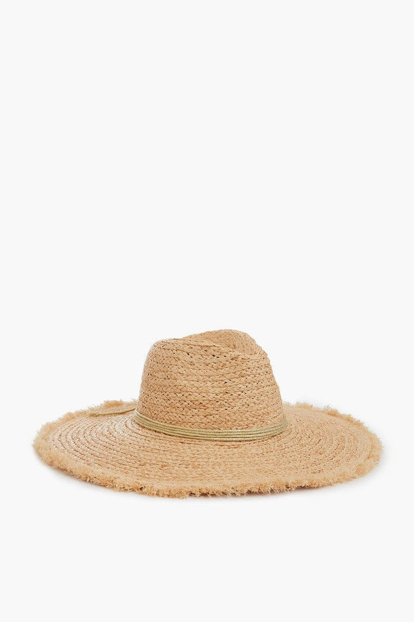 Coverup Sunhat With Metallic Gold Wrap | Tuckernuck (US)