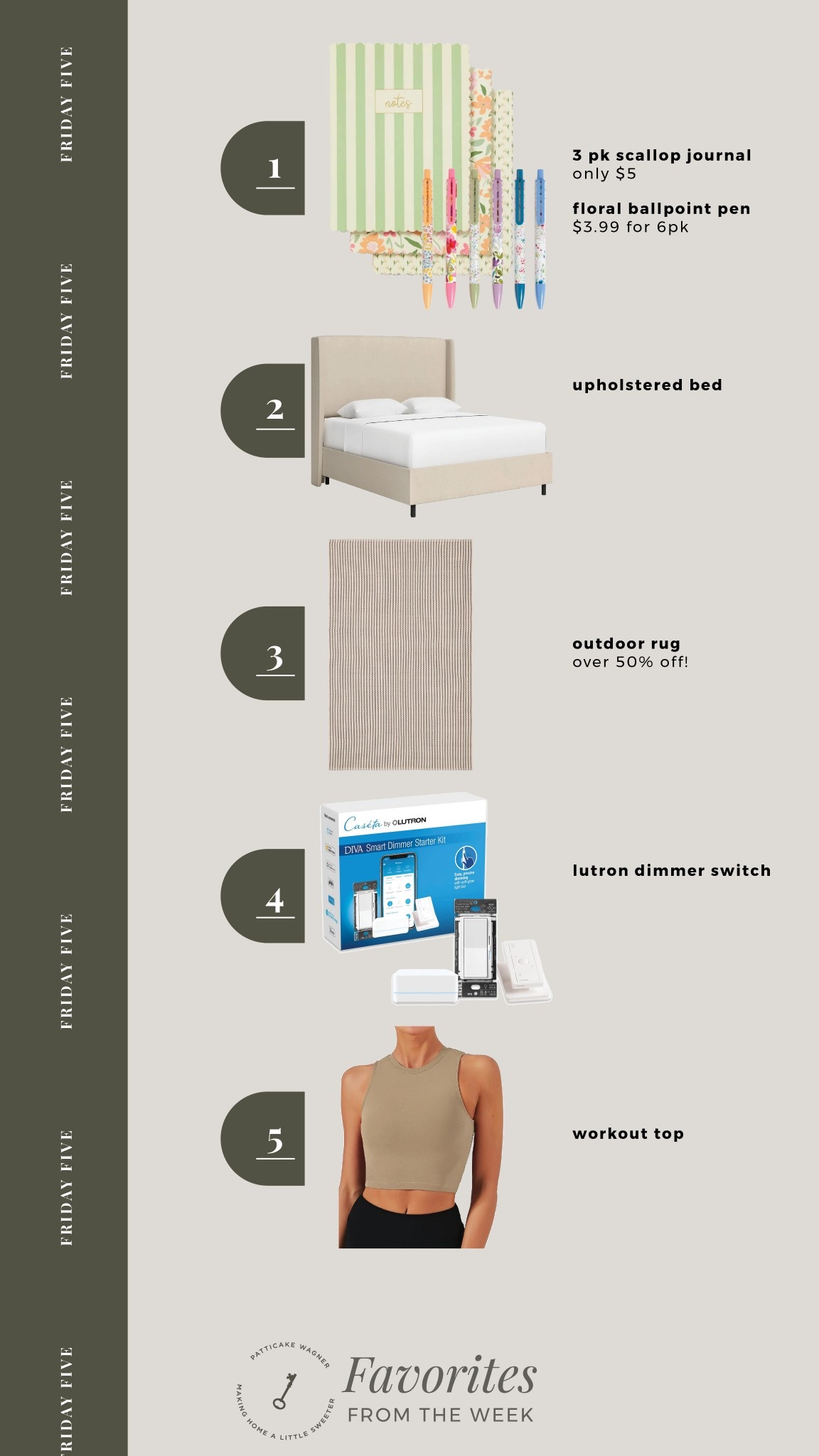 Friday Five: your favorites from the week 

#LTKStyleTip #LTKHome