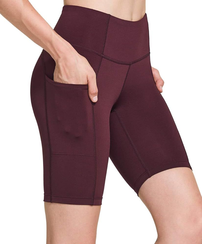 TSLA 1 or 2 Pack Women's High Waisted Bike Shorts, Workout Running Yoga Shorts with Pocket, Athle... | Amazon (US)