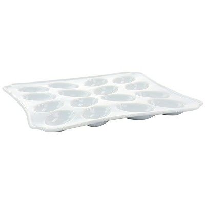 Martha Stewart 12 Inch Ceramic Deviled Egg Serving Platter in White | Target