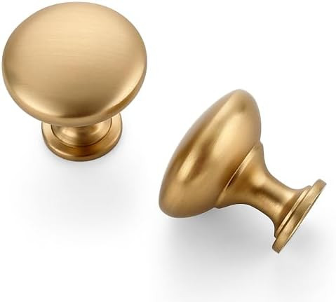Ravinte 10 Pack Champagne Bronze Round Zinc Cabinet Knobs for Kitchen Bathroom Closet Dresser Cab... | Amazon (US)