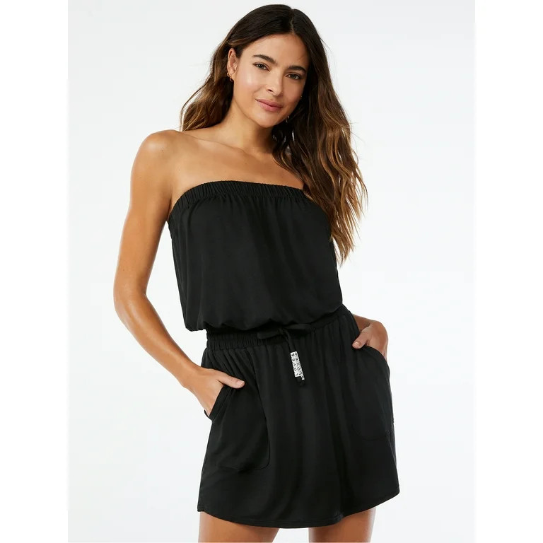 Love & Sports Women's Tube Dress Swim Cover-Up - Walmart.com | Walmart (US)