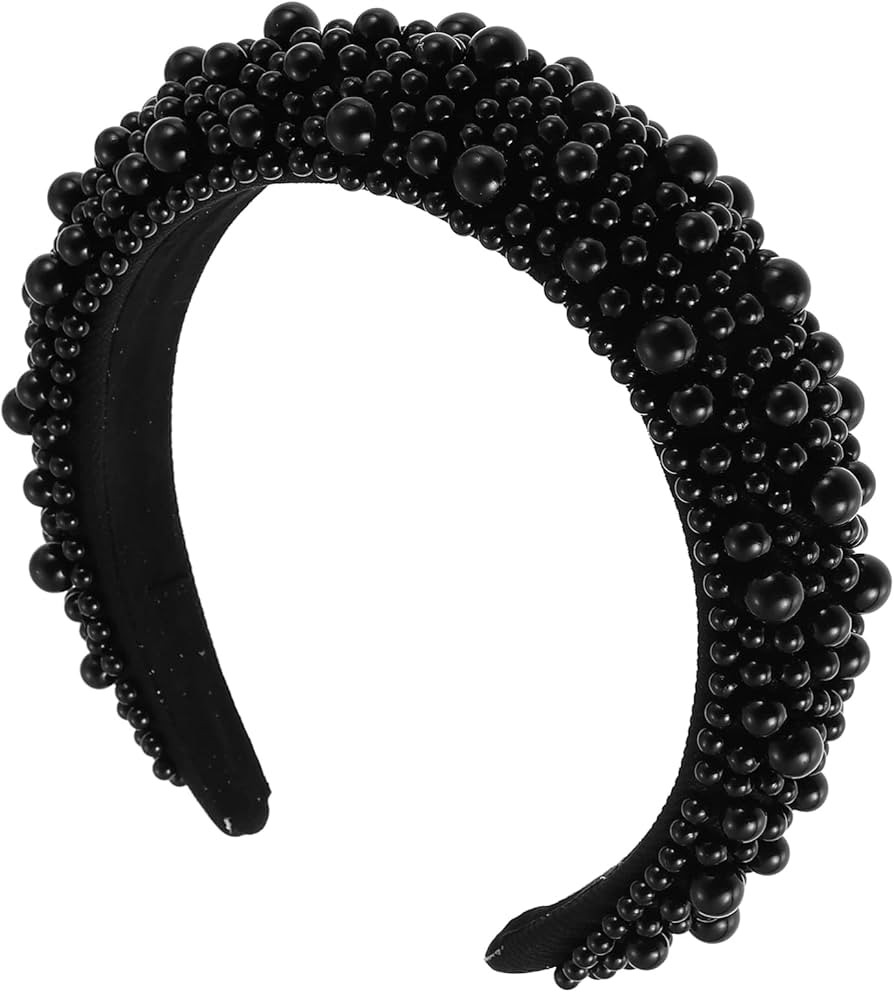 Luxshiny Sponge Headband Pearl Hairband Sponge Pearl Headband Ladies Belt Women's Crystal Baroque... | Amazon (US)