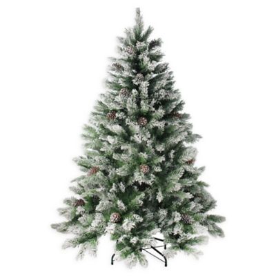 Northlight 7-Foot Flocked Angel Pine Christmas Tree | Bed Bath & Beyond
